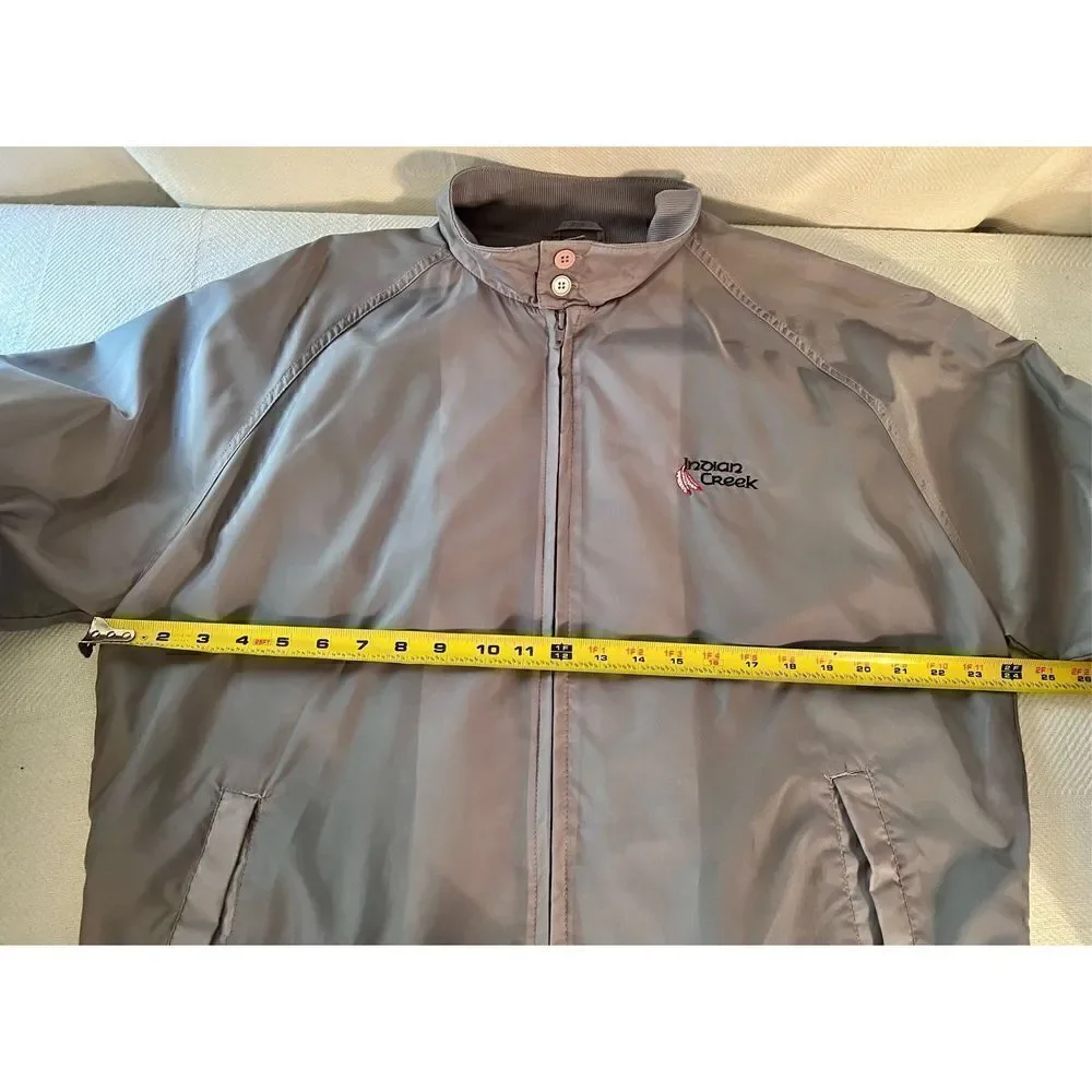 Vintage Antigua Nylon Indian Creek Gray Golf Jacket Size Large